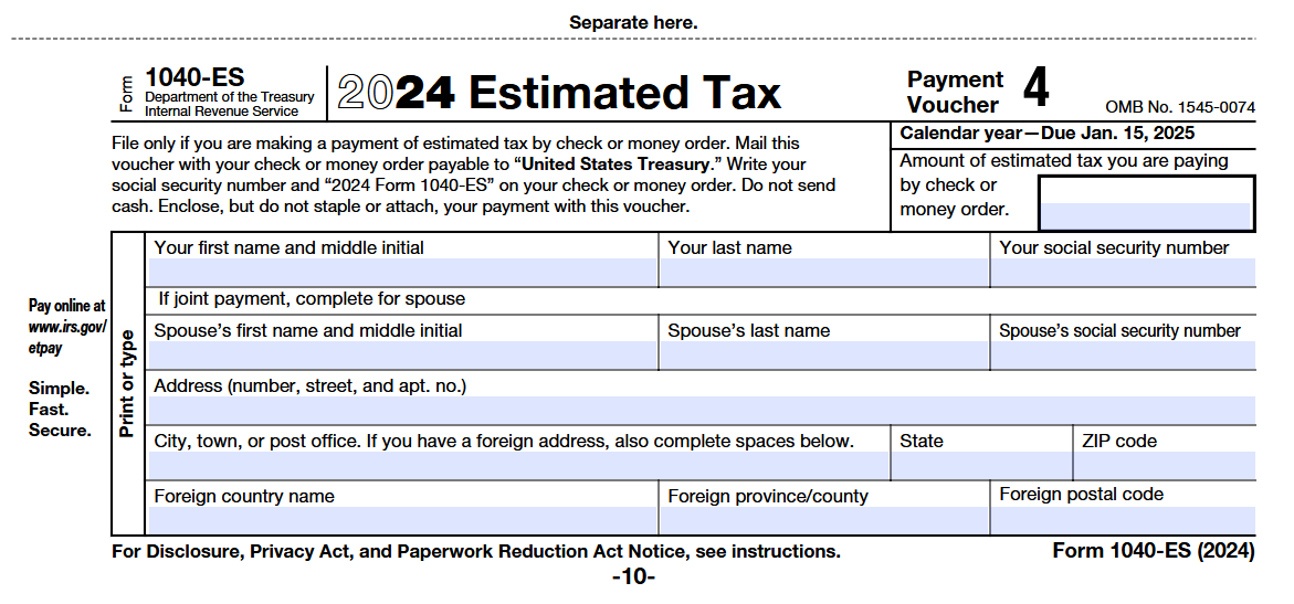 Form 1040-ES