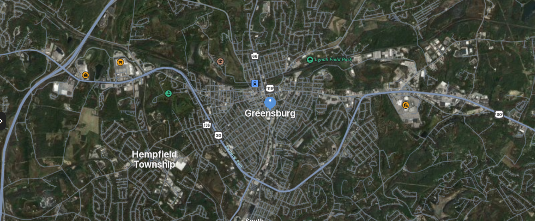 Map of Greensburg, PA