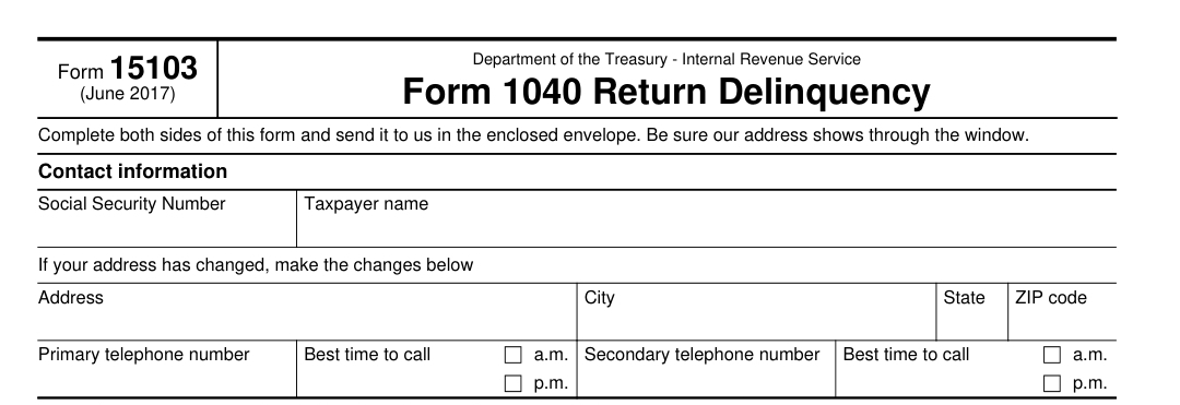 Form 15103